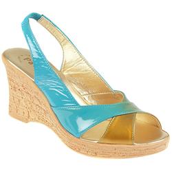 Female Fad952 Leather Upper Comfort Sandals in Blue, Orange, Red Patent