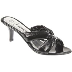 Pavacini Female Nuov708 Comfort Summer in Black Patent, Platinum Metallic