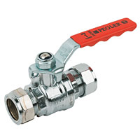 Ball Valve Red 22mm