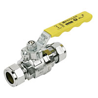 Ball Valve Yellow 15mm