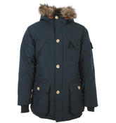 Hoosac Navy Hooded Jacket