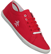 Bennie Red Canvas Trainer Shoes