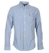 Dazzling Blue Gingham Check Slim Fit Shirt