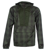 Rifle Green 1/4 Zip Hooded Jacket