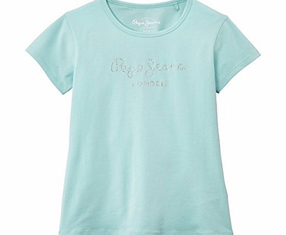 Pepe Jeans Girls Plain T-Shirt - Green - 10 Years