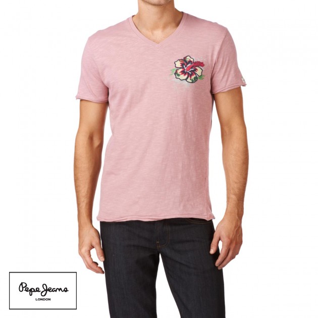 Mens Pepe Jeans Devon T-Shirt - Dusk