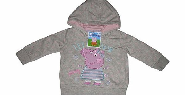 Peppa Pig GIRLS JUMPER HOODIE SWEATSHIRT PEPPA PIG OFFICIAL 1-7 YEARS (5-6 years)