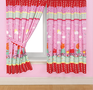 Pig Polka Dot 66` x 72` Curtains