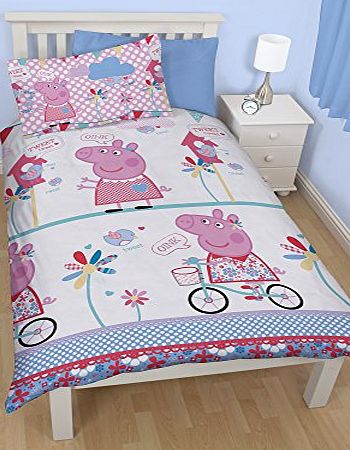 Peppa Pig Tweet Single Rotary Duvet Cover and