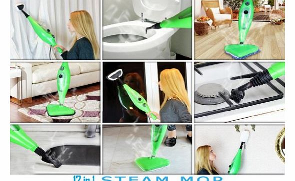 Pepper Tree 12 in 1 Steam Mop 1300W Super Heated Multi Upright amp; Handheld Steamer Cleaner Sterilizer