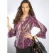 Per Una 3/4 Sleeve Paint Check Blouse
