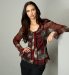 Per Una Front Tie Check Blouse with Camisole