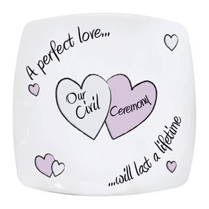 Love Civil Ceremony Plate