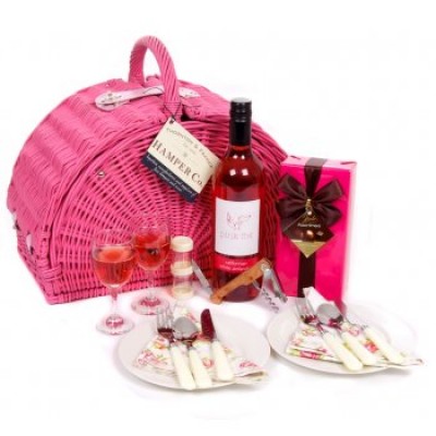 Perfect Pink Picnic Basket