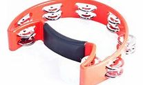 1/2 Moon Tambourine Red