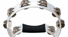 1/2 Moon Tambourine White