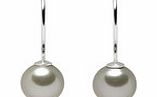 1cm pale grey Tahitian pearl earrings