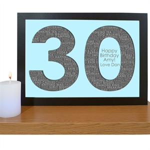 30th Birthday Print