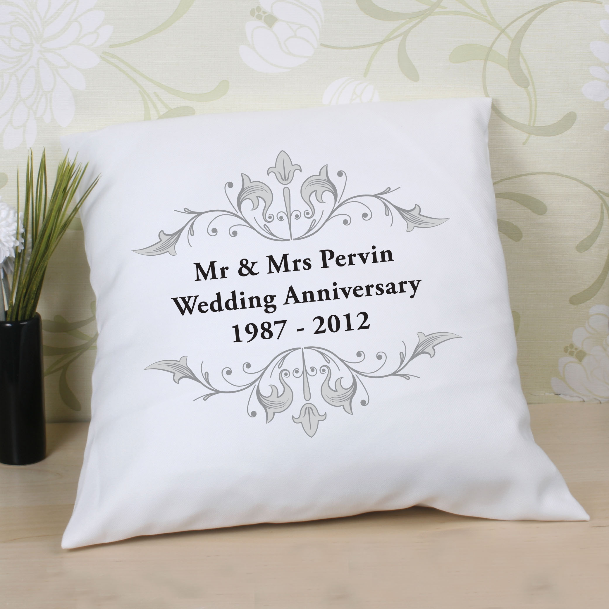 Personalised Anniversary Cushion