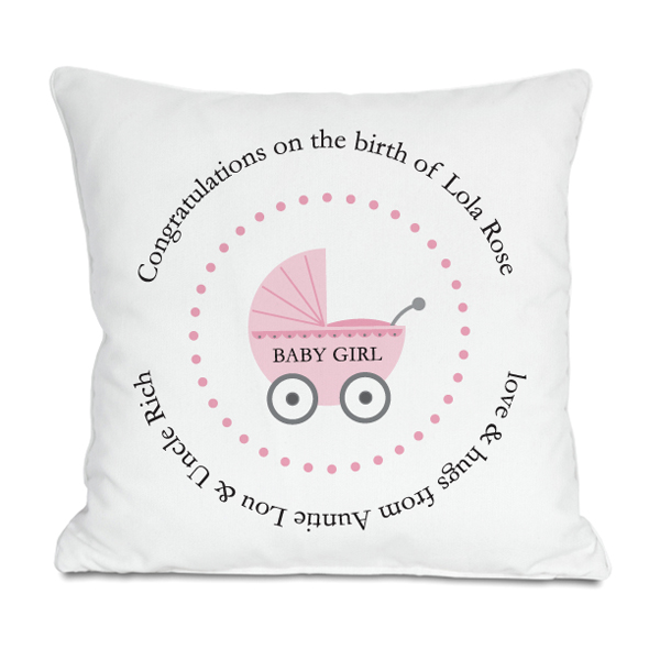 Baby Girl Birth Cushion