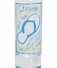 Beach Wedding Shot Glass Blue