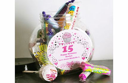 Personalised Big Age Sweet Jar