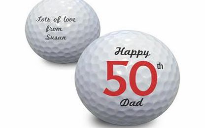 Personalised Big Numbers Birthday Golf Ball