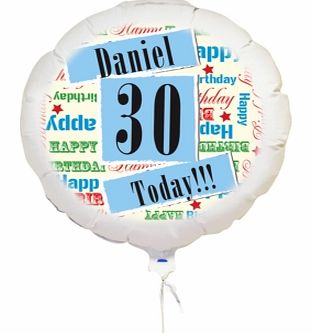 Personalised Birthday Balloon - Blue 4318