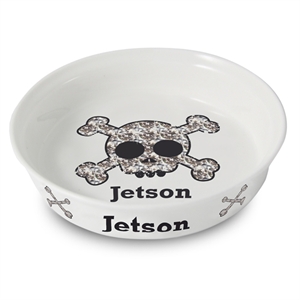 Bling Skull Pet Bowl