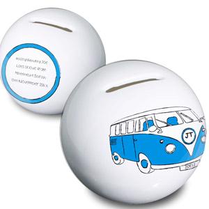 Blue Campervan Moneybox