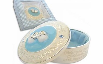 Blue Epoxy 1st Keepsake Box