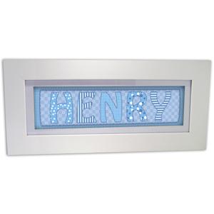 Blue Stitch Name Frame