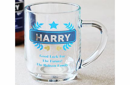 Personalised Blue Wheat Tankard