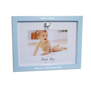 Personalised Blue Wooden Pram Frame