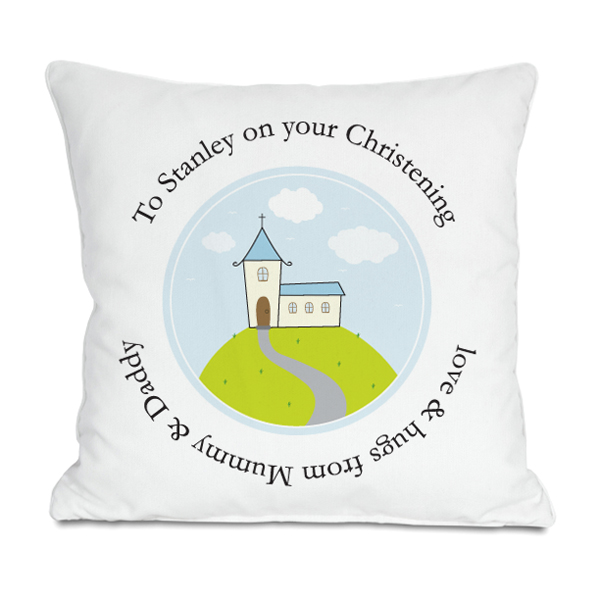 Boys Christening Cushion