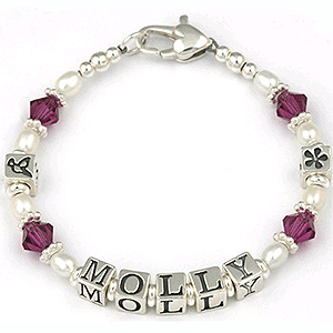 personalised Christening Bracelet