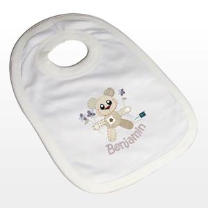 Cotton Zoo Boys Tweed the Bear Bib