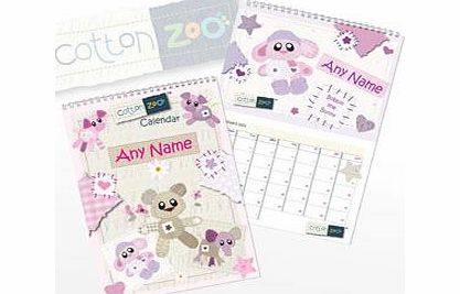 Cotton Zoo Girls Calendar