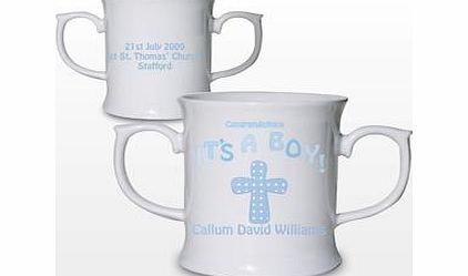 Personalised Cross Its a Boy Loving Mug