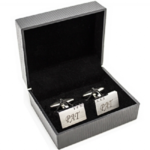 Crystal Engraved Cufflinks