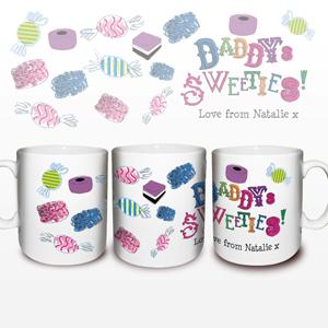 Personalised Daddys Sweeties Mug