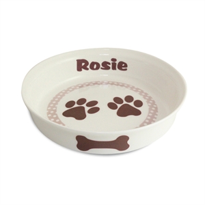 Dog Bowl - Brown Paws