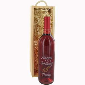 personalised Engraved 18th Birthday Wine