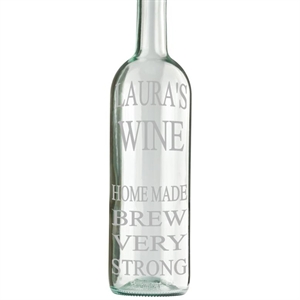 Etched Wine Bottle