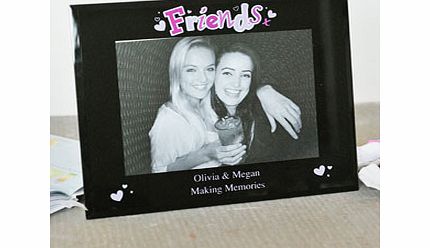 Friends Black Glass 5 x 7 Photo Frame