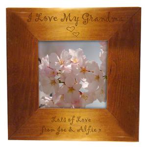 I Love My Wooden Photoframe