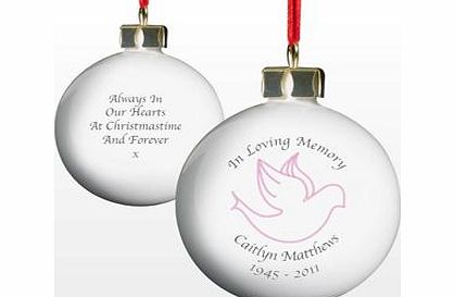 In Loving Memory Pink Bauble