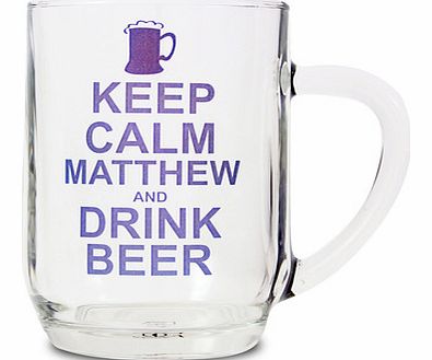 Keep Calm Drink Beer Glass 4250