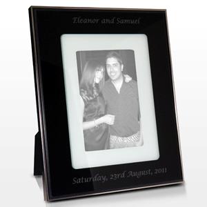 Layered Black Glass Photoframe