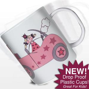 Little Princess in Car Plastic Cup